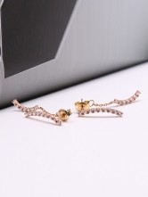 14K 18K 로이스 큐빅 귀걸이
